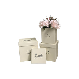 Set 3 cutii flori S3.144 alb