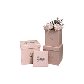 Set 3 cutii flori S3.144 roz