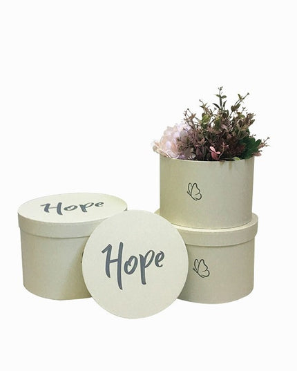 Set 3 cutii flori S3.146 alb