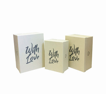 Set 3 cutii flori S3.147 alb