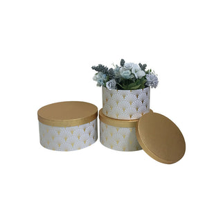 Set 3 cutii flori S3.149 alb