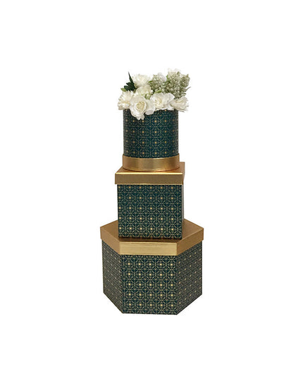 Set 3 cutii flori S3.150 verde