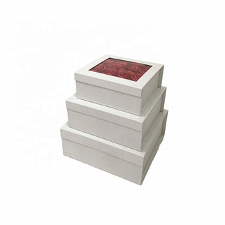 Set 3 cutii flori S3.193 alb