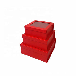 Set 3 cutii flori S3.193 rosu