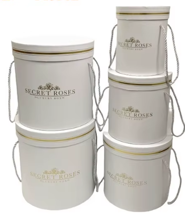 Set 3 cutii flori S3.194 alb