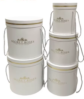 Set 3 cutii flori S3.194 alb
