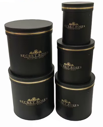 Set 3 cutii flori S3.194 negru
