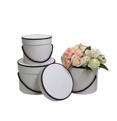 Set 3 cutii flori S3.301 alb