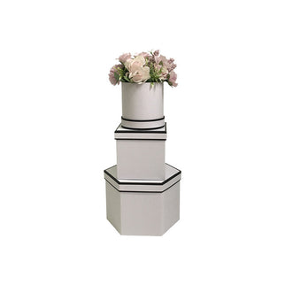 Set 3 cutii flori S3.85 alb