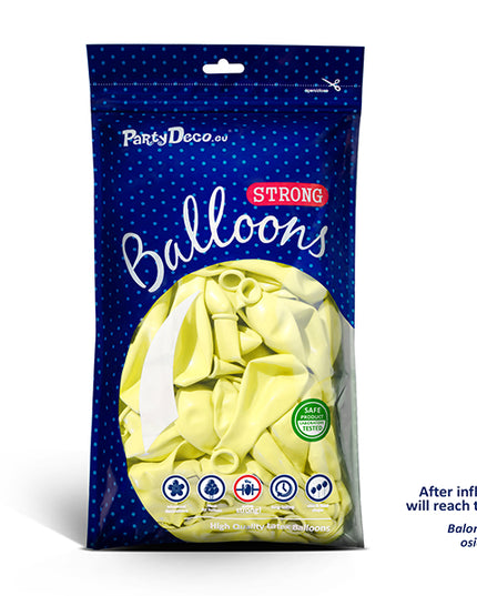 Baloane latex 30cm pastel light yellow s/100