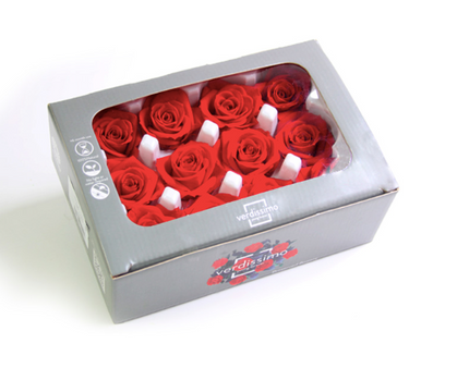 Trandafir criogenat Ø4cm roșu S/8