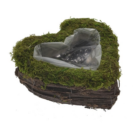 Cos 20x20cm scoarta inima