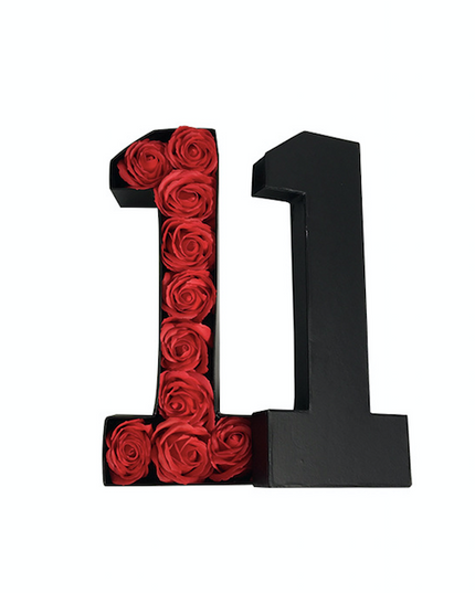 CUTIE FLORI CIFRA 1 NEGRU