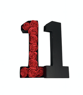 CUTIE FLORI CIFRA 1 NEGRU