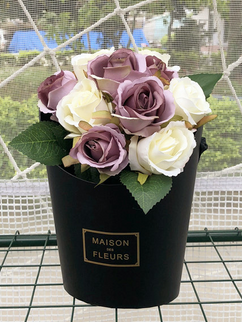 Cutie flori S1.46 17x14x22cm negru