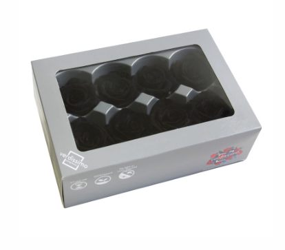 Trandafir criogenat Ø4cm negru