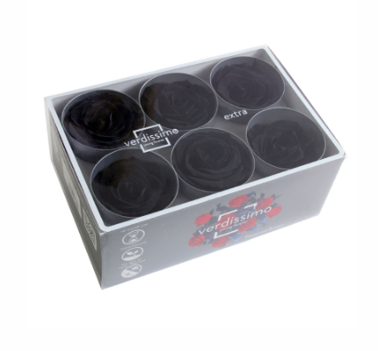 Trandafir criogenat Ø5.5-6cm negru