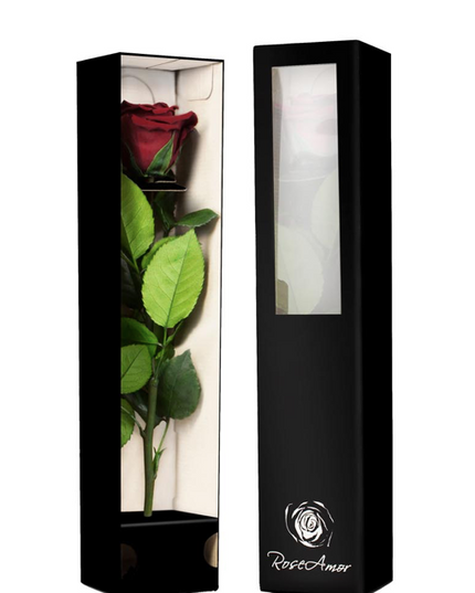 Trandafir criogenat tija 30cm Roseamor Ø4.5cm albastru 02