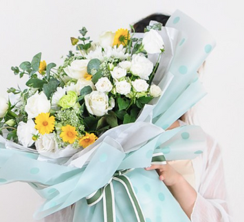 Ambalaj waterproof 60x60cm fond verde buline verzi