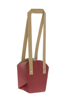 Plasa cu maner 11x7x12cm rosu