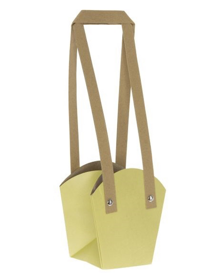 Plasa cu maner 13x9.5x15cm galben