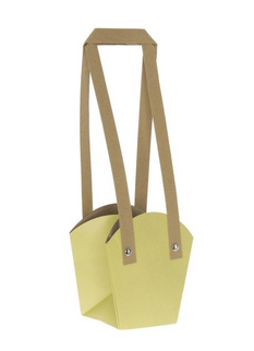 Plasa cu maner 13x9.5x15cm galben