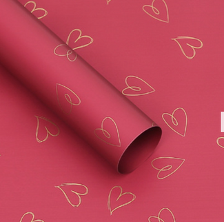 Ambalaj waterproof 60x60cm inimi rosu