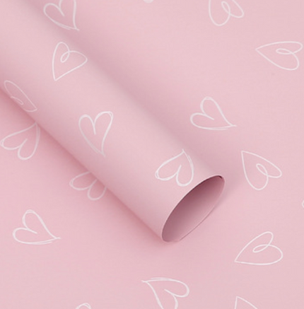 Ambalaj waterproof 60x60cm inimi roz