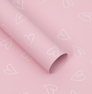 Ambalaj waterproof 60x60cm inimi roz