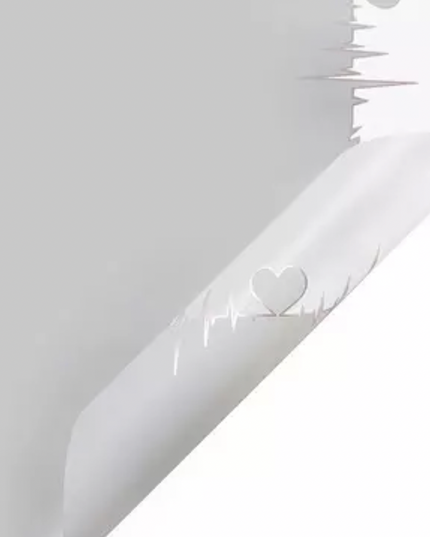 Ambalaj buchet flori waterproof 60x60cm heartbeat gri