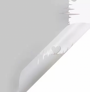 Ambalaj buchet flori waterproof 60x60cm heartbeat gri