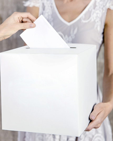 Cutie dar nunta alb 24x24x24