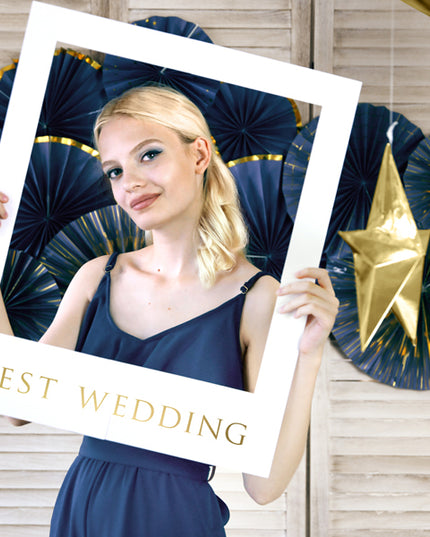 Rama foto selfie "Best Wedding" cu accesorii