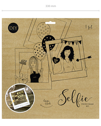 Rama foto selfie "Best Wedding" cu accesorii