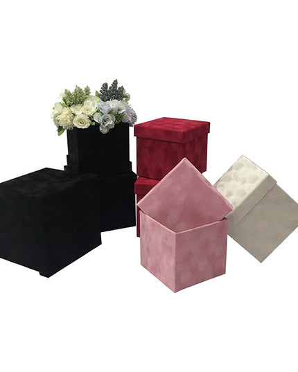 Set 3 cutii flori S3.110 catifea negru