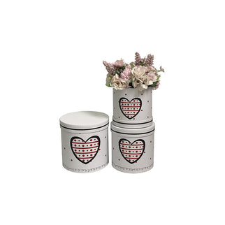 Set 3 cutii flori S3.111 Just alb buline