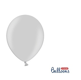 Baloane 27cm argintiu s/100
