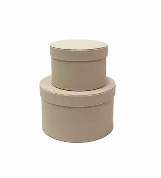 Set 2 cutii catifea S2.82 crem