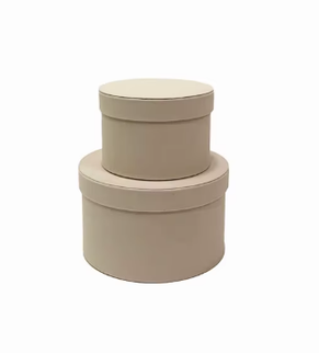 Set 2 cutii catifea S2.82 crem