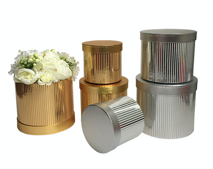 Set 3 cutii flori S3.62 auriu