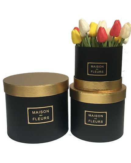 Set 3 cutii flori s3.51 negru