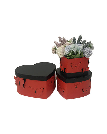 Set 3 cutii flori S3.128 rosu