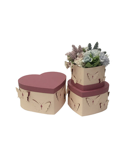 Set 3 cutii flori S3.128 roz