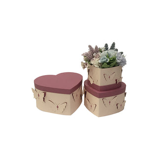 Set 3 cutii flori S3.128 roz