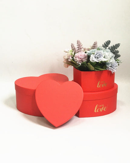 Set 3 cutii flori S3.121 rosu