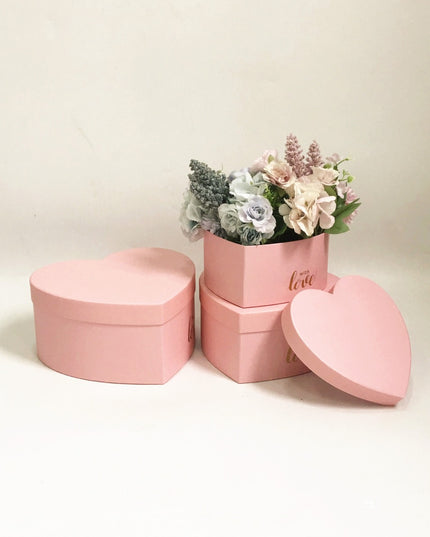 Set 3 cutii flori S3.121 roz