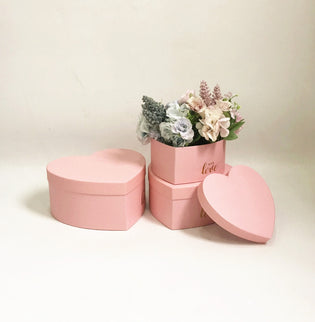 Set 3 cutii flori S3.121 roz