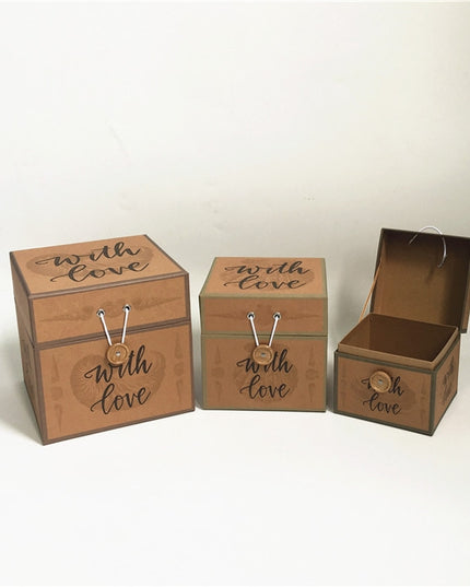 Set 3 cutii flori S3.124 With love