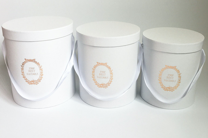 Set 3 cutii flori S3.48 alb