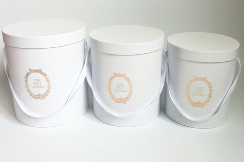 Set 3 cutii flori S3.48 alb